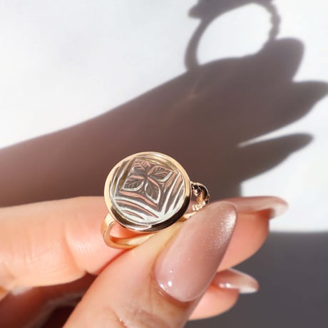 Carving Prasiolite Ring #13