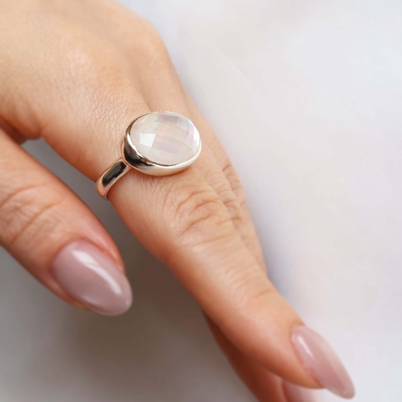 AYA KIYOSHIMA ルチルクォーツ リング #15 White Shell × Quartz Ring | AYA KIYOSHIMA JEWELRY