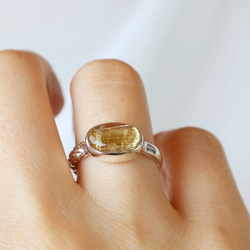 Titanium Rutilated Quartz Ring #11 | AYA KIYOSH