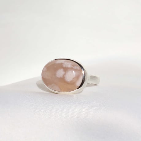 Cherry Blossom Agate Ring #16