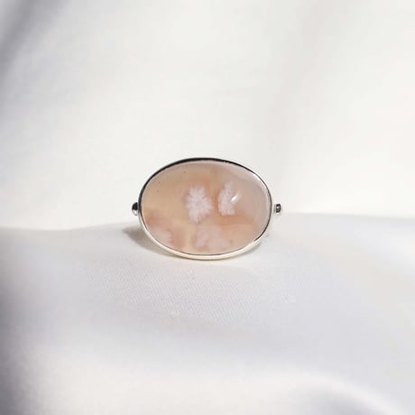 Cherry Blossom Agate Ring #14