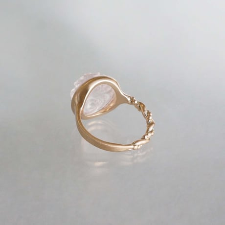 Carving Rosequartz  Ring