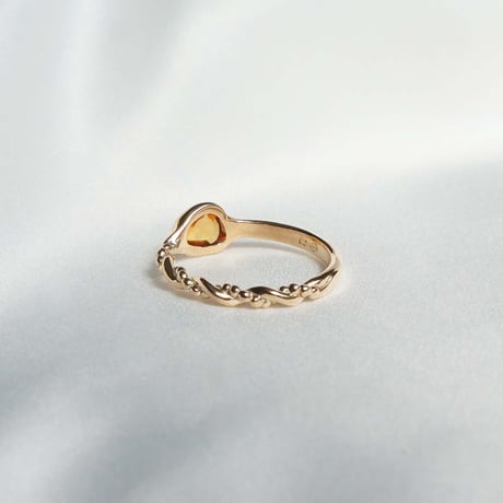 Orange Sapphire Ring