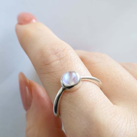 Rainbow Moonstone Ring