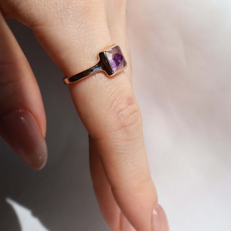 Bicolor Amethyst Ring