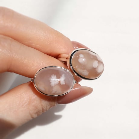 Cherry Blossom Agate Ring #16