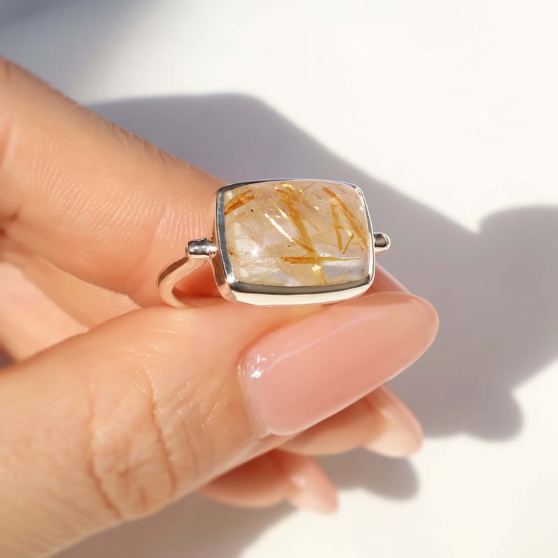 Rutilated Quartz Ring #16 | AYA KIYOSHIMA JEWELRY