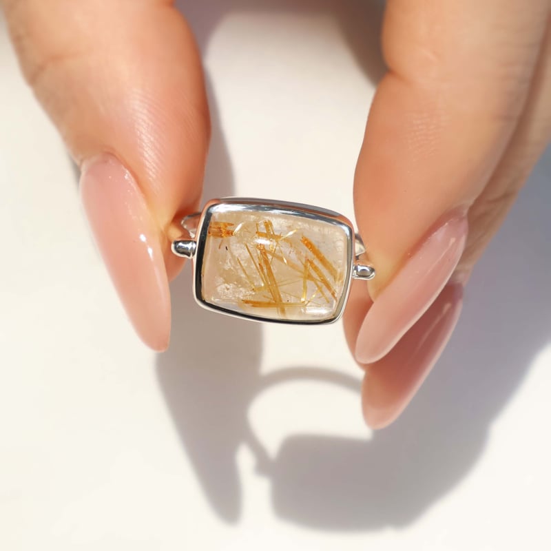 Rutilated Quartz Ring #16 | AYA KIYOSHIMA JEWELRY
