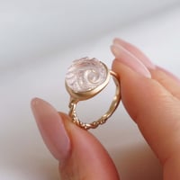 Carving Rosequartz  Ring