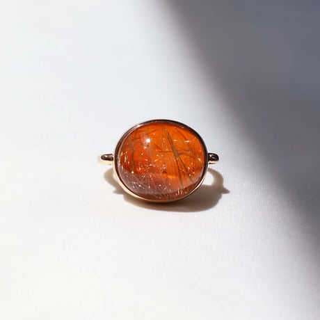 Carnelian × Rutilated Quartz Ring