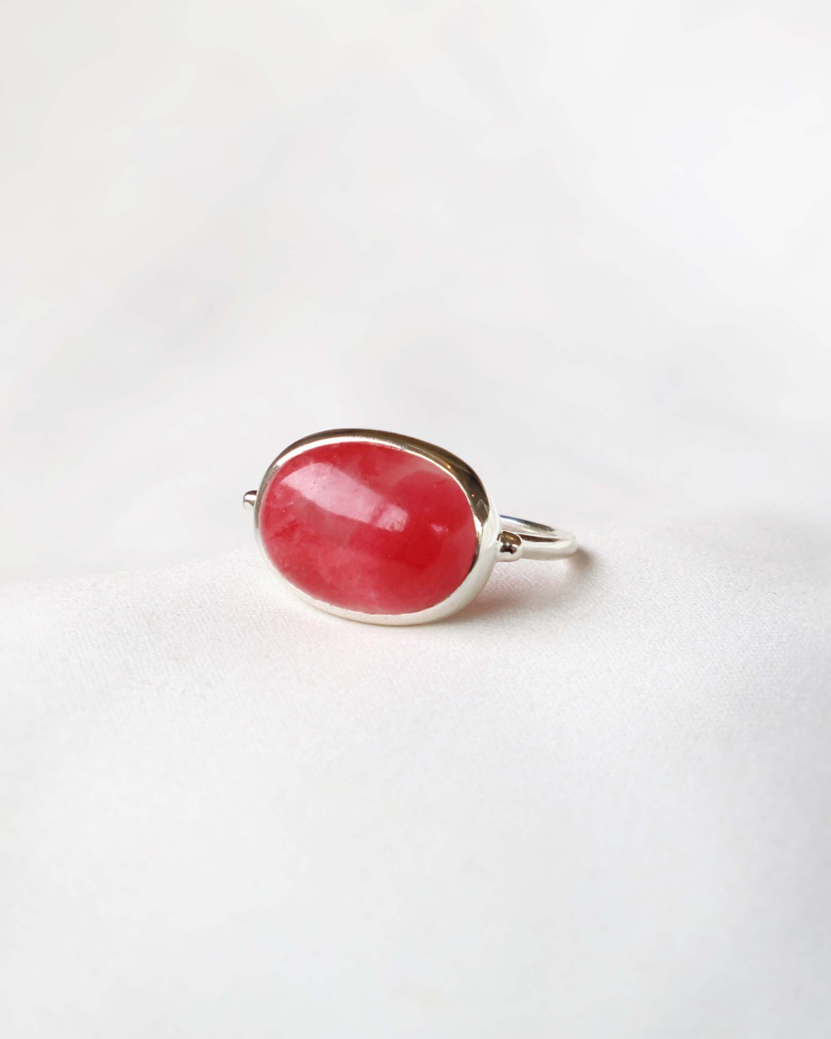 Rhodonite with Quartz Ring #15 | AYA KIYOSHIMA