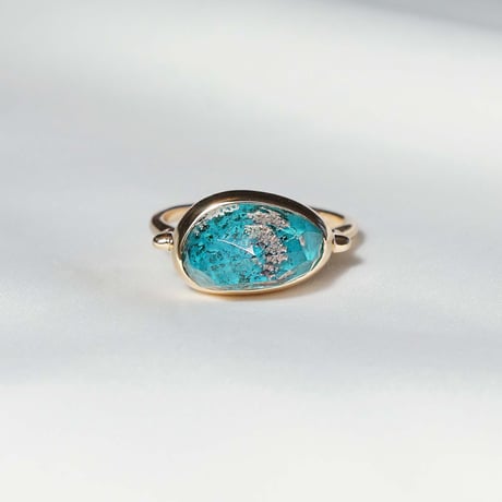 Turquoise × Gardenquartz Ring #16