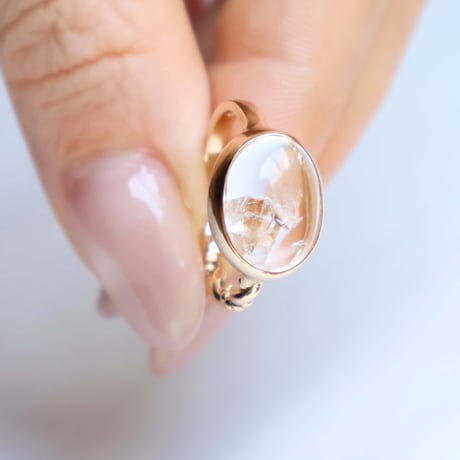 Quartz in quartz Ring #12