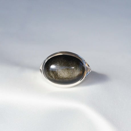 Golden Obsidian Ring
