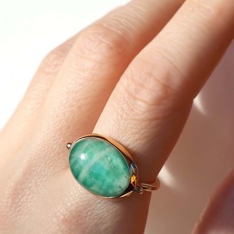 Emerald × Rutilatedquartz Ring