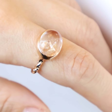 Quartz in quartz Ring #12