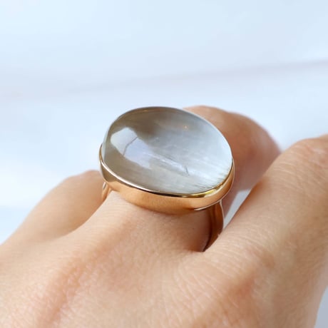 Amphibole in Quartz Ring