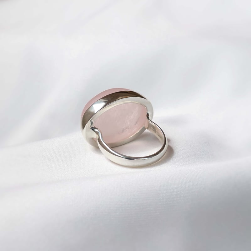 Sericite in Rose Quartz Ring | AYA KIYOSHIMA JE