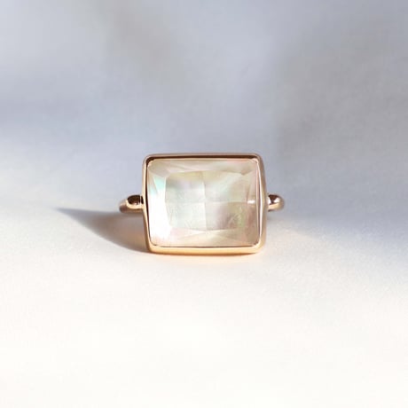 Yako Shell × Rutilated Quartz  Ring