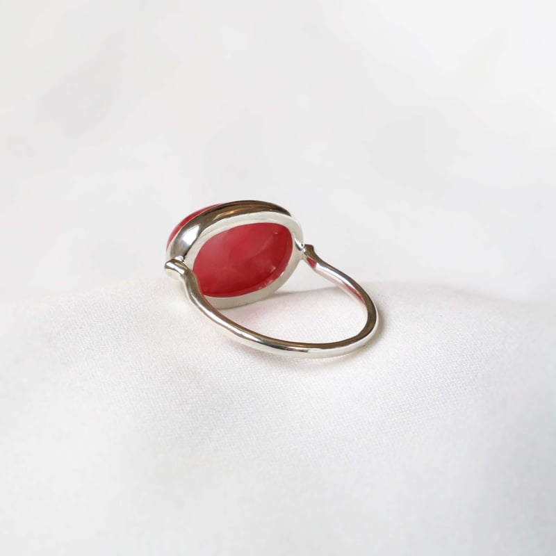 Rhodonite with Quartz Ring #15 | AYA KIYOSHIMA