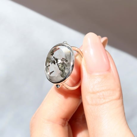 Pyrite in Quartz Ring