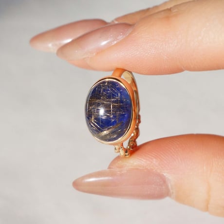 Lapislazuli × Rutilatedquartz Ring