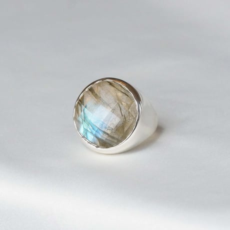 Labradorite × Quartz Ring #14