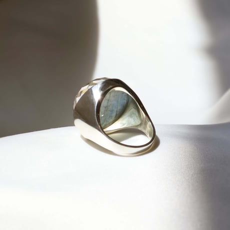 Labradorite × Quartz Ring #16