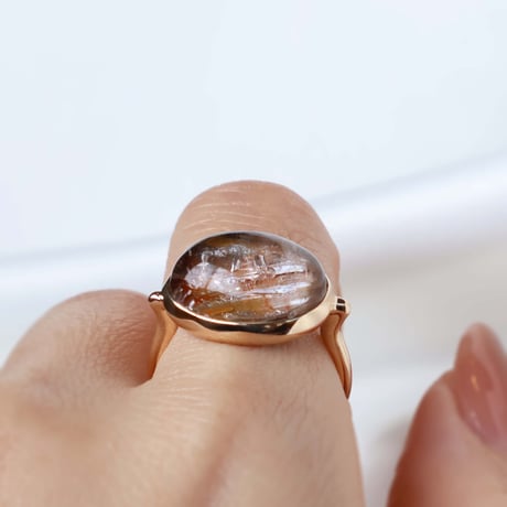 Platina Rutilated Quartz Ring