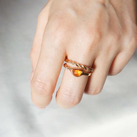 Orange Sapphire Ring