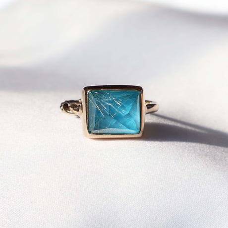 Turquoise × Rutilated Quartz Ring