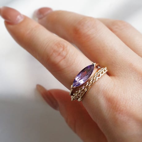 Marquise Ring Amethyst / k10