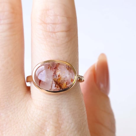Limonite Rutile in Quartz Ring #16