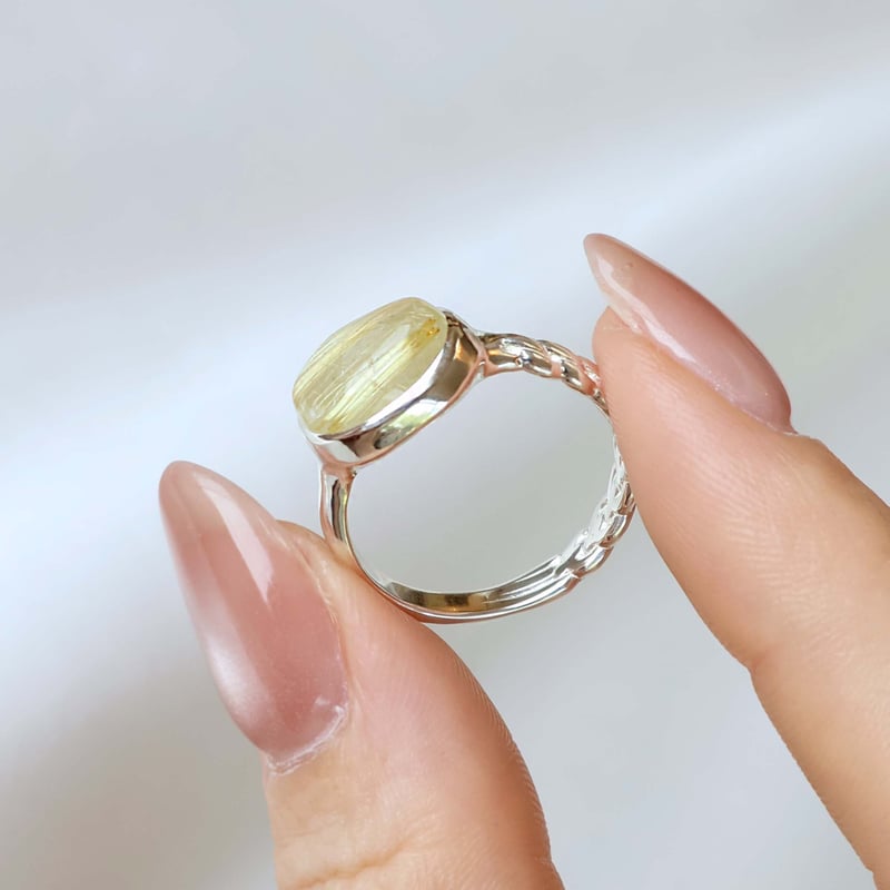 Titanium Rutilated Quartz Ring #16 | AYA KIYOSH