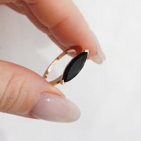 Marquise Ring Onyx / k10