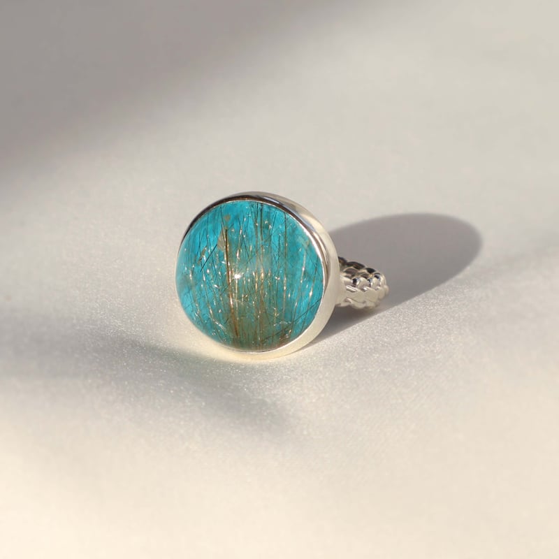 Turquoise × Rutilated Quartz Ring | AYA KIYOSHI