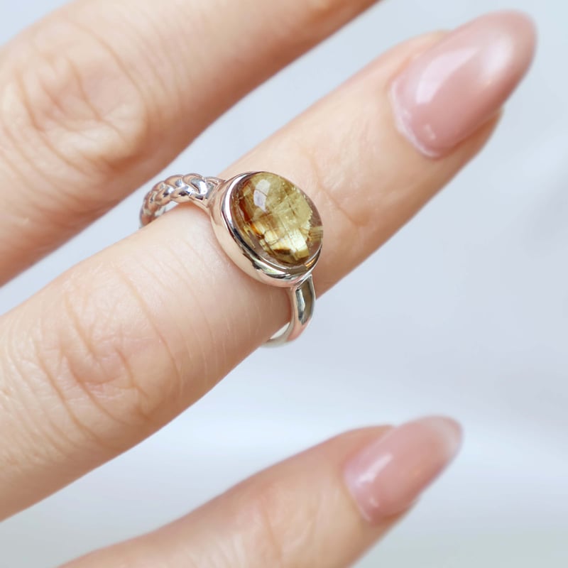 Titanium Rutilated Quartz Ring #9 | AYA KIYOSHI