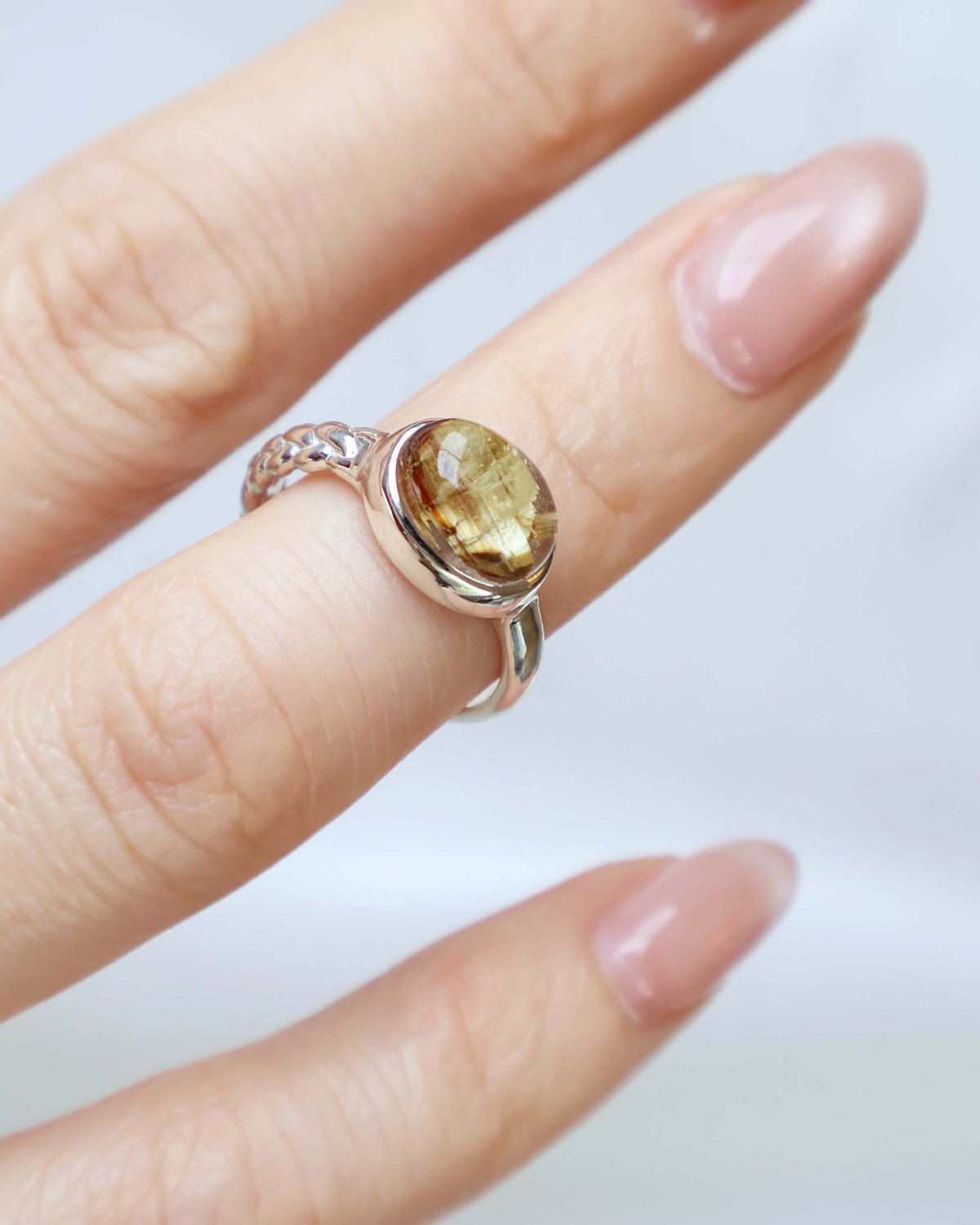 Titanium Rutilated Quartz Ring #9 | AYA KIYOSHI