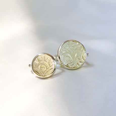 Carving Lemon Quartz Ring
