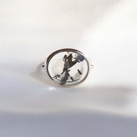 Pyrite in Quartz Ring