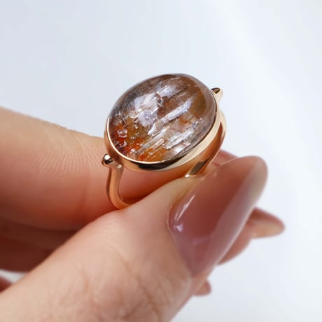 Platina Rutilated Quartz Ring