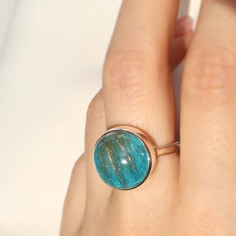 Turquoise × Rutilated Quartz Ring