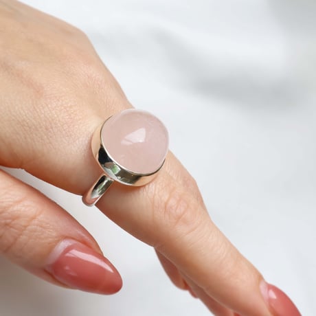 Sericite in Rose Quartz Ring