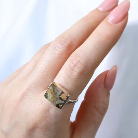 Ocean Jasper × Rutilated Quartz Ring