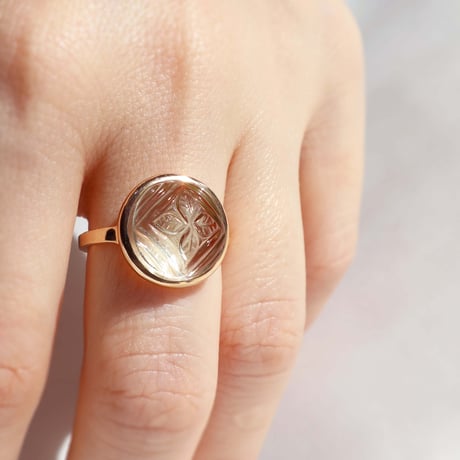 Carving Prasiolite Ring #13