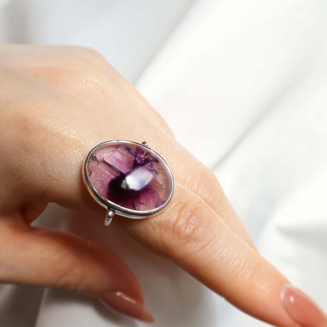 Trapiche Amethyst Ring