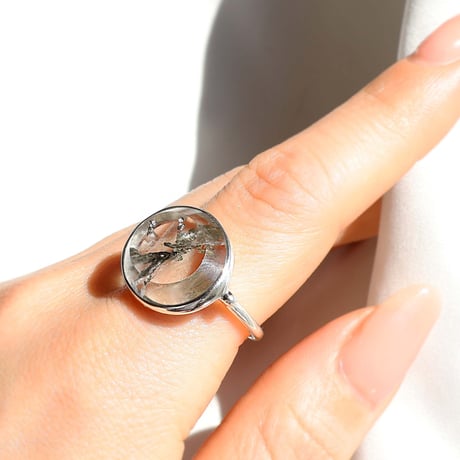 Pyrite in Quartz Ring