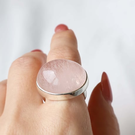Sericite in Rose Quartz Ring