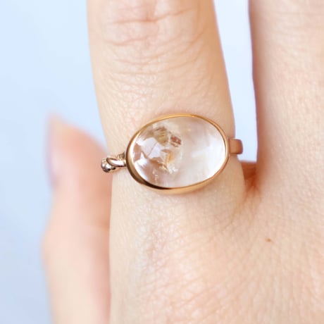 Quartz in quartz Ring #12