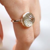 Carving Prasiolite Ring #15